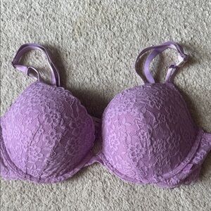 Victoria's Secret Lavender Lace Push-Up Bra